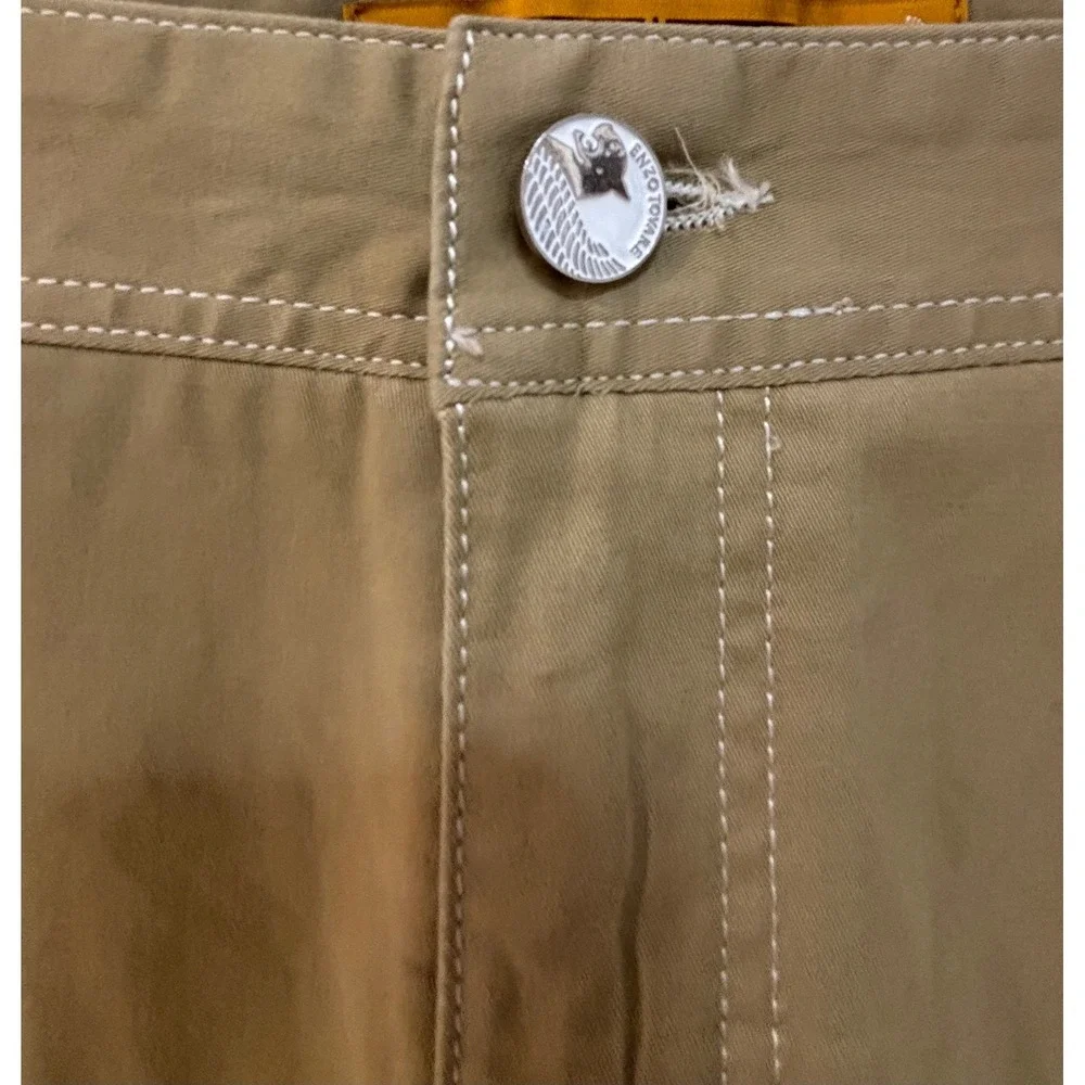 ENZO TOVARE Mens Khaki Chino Pants Size 38 Straight Fit‎ Cotton Stretch Casual